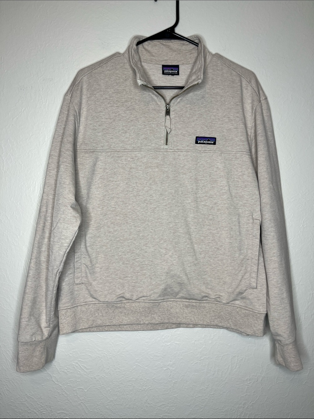 Patagonia Ahnya Pullover Quarter Zip Dyno White - Women’s M Outdoors Classic